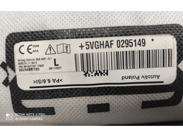 Подушка безопасности в сиденье 9824498180 Citroen C3 Aircross