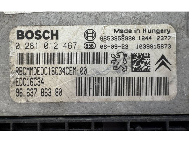 Řídící jednotka 9653958980, 9663786380 Peugeot 307 2004