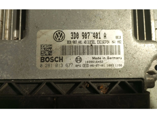 Блок управления двигателя 3D0907401A, 8E0907401AB Volkswagen Phaeton