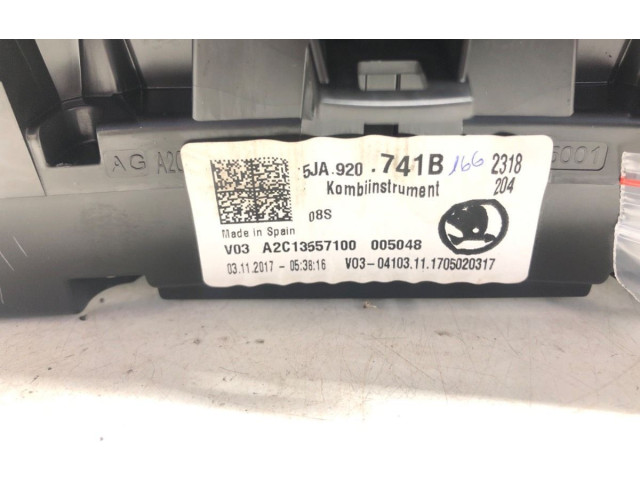Панель приборов 5JA920741B Skoda Rapid (NH)