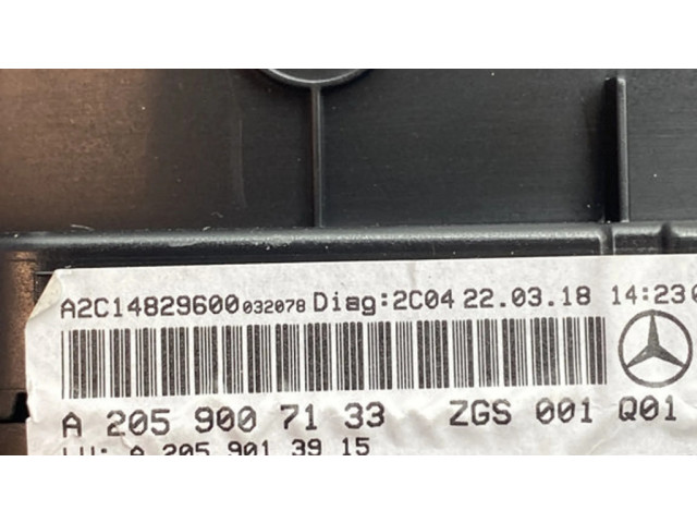 Přístrojová deska Mercedes-Benz GLC X253 C253 2017 A2059007133