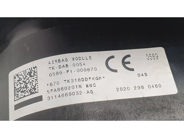 Подушка безопасности водителя 5FA880201N, 0589P1000870   Seat Ateca