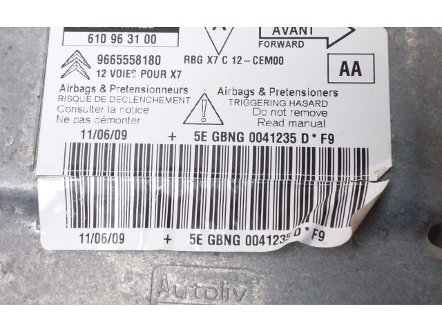 Блок подушек безопасности 610963100, 9665558180   Citroen C5