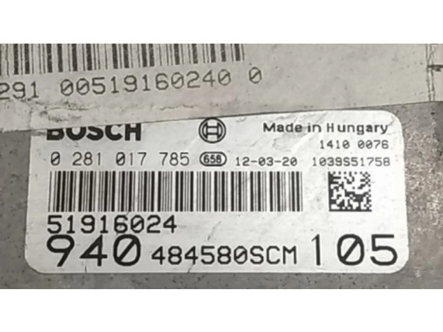 Блок управления двигателя 51916024 Alfa Romeo Giulietta