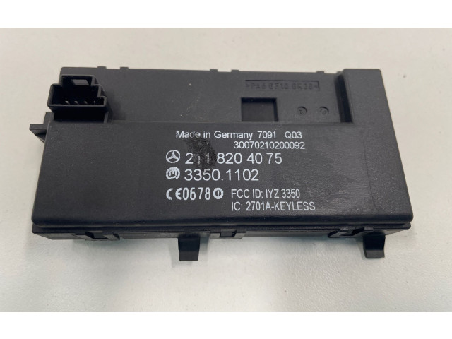 Блок управления A2118204075, 33501102   Mercedes-Benz CLS AMG C219