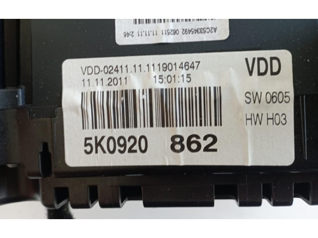 Панель приборов 5K0920882X, 5K09208620 Volkswagen Golf VI