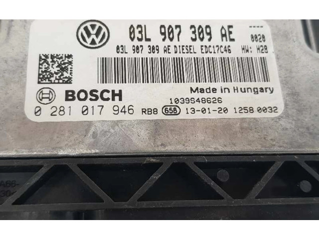 Řídící jednotka 03L907309AE, 0281017946   Volkswagen Tiguan 2008