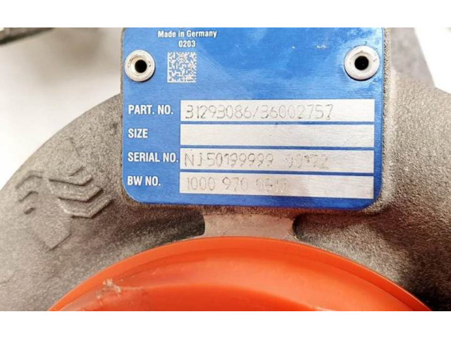 Turbodmychadlo Турбина 31293086, 36002640 Volvo V60 D5244T15