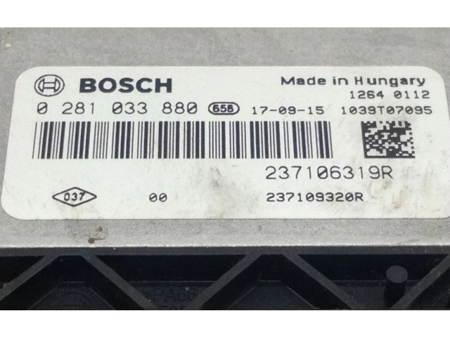 Блок управления двигателя 237106319R, 0281033880   Dacia Logan Pick-Up