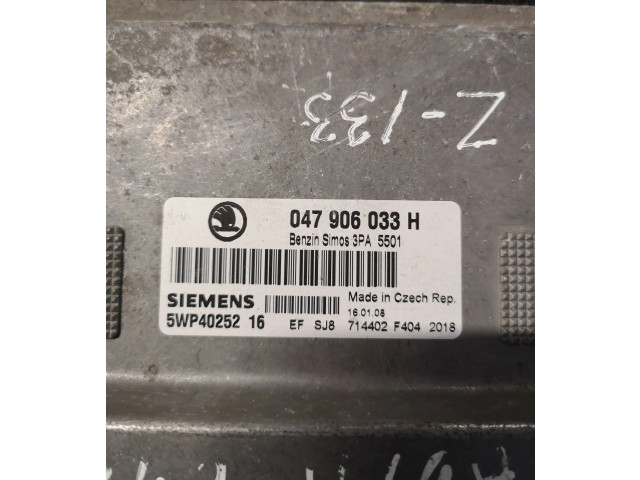 Блок управления двигателя 047906033H, 3PA5501 Skoda Fabia Mk1 (6Y)