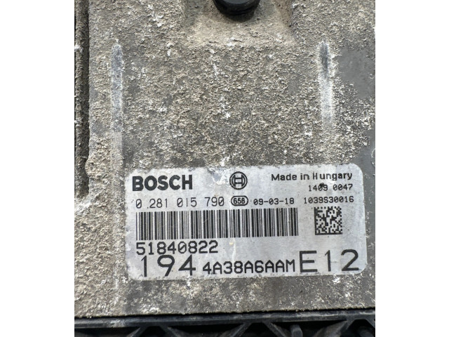 Řídící jednotka 0281012961, 1944134A3DCM Fiat Croma 2007