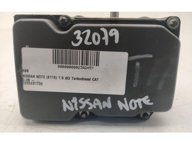 Блок АБС 0265231732   Nissan  Note (E11)  2006 - 2014 года