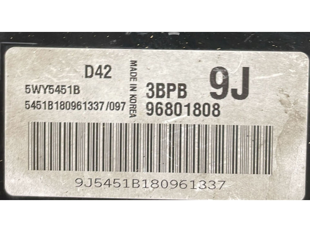 Блок управления двигателя 96801808, 96801808   Chevrolet Matiz