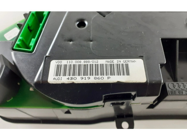 Спидометр (приборный щиток) 4B0919860P, E509E329483U176 Audi A6 S6 C5 4B