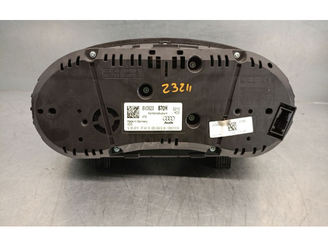 Панель приборов 8V0920870H, 8V0920870H   Audi A3 S3 8V       