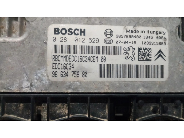 Řídící jednotka 9663475880 Citroen C3 Pluriel 2007