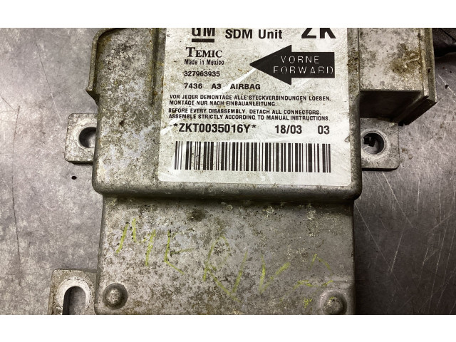 Блок подушек безопасности 13158713, 327963935 Opel Meriva A