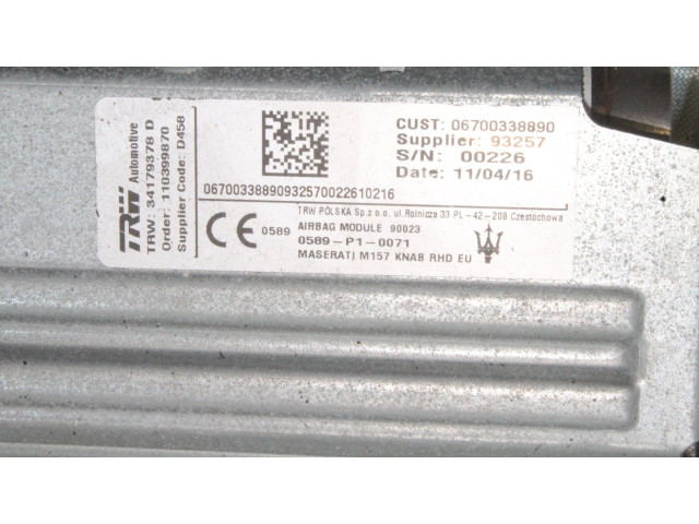 Подушка безопасности для колен 06700338890   Maserati Ghibli