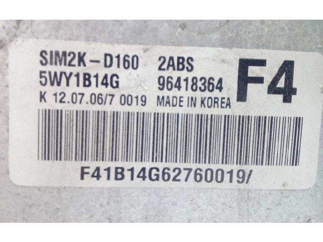 Блок управления двигателя 96418364, 5WY1B14G   Chevrolet Epica