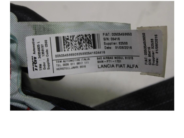 Боковая подушка безопасности 00505453650 Alfa Romeo Giulietta