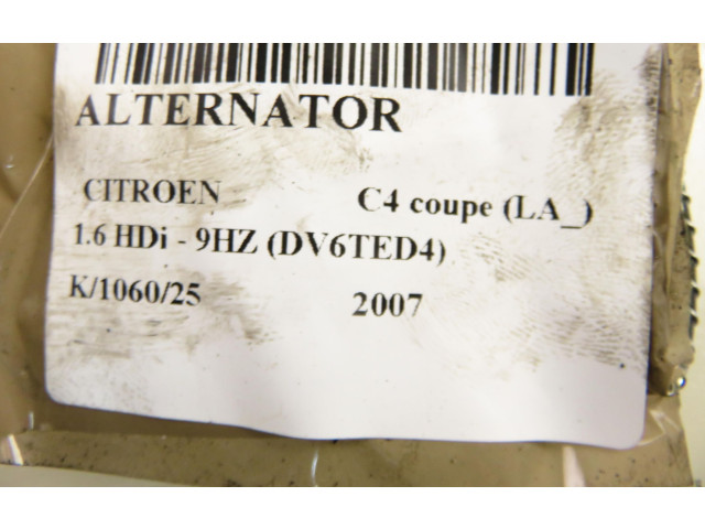 Генератор 9646321880, 9646321880 Citroen C4 I