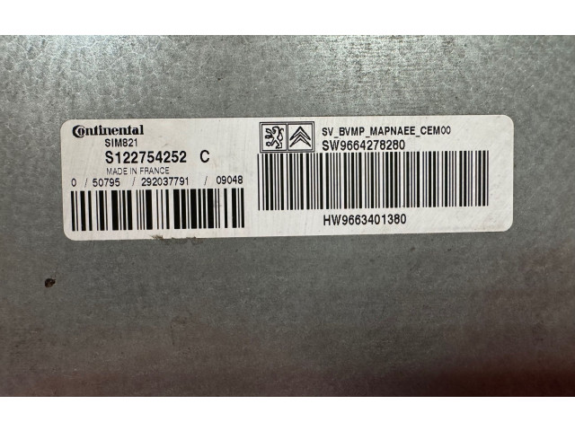 Блок управления коробкой передач S122754252C, 9664278280 Citroen C3