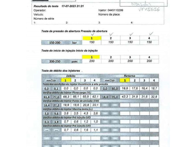 Форсунка 445110299 Alfa Romeo Giulietta для дизельного двигателя 2