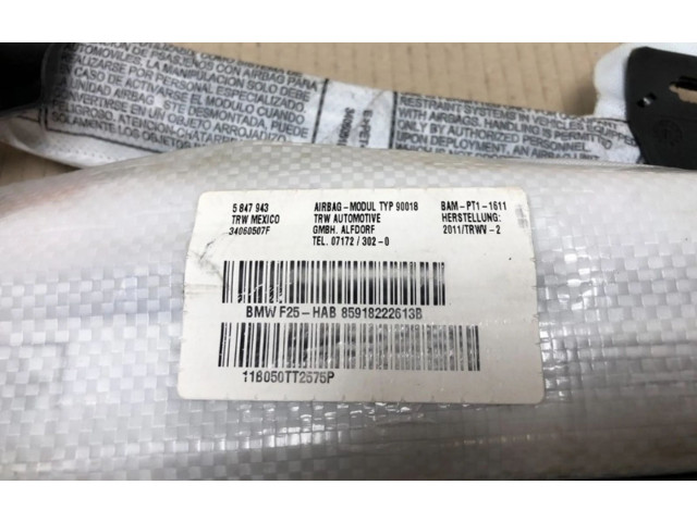 Боковая подушка безопасности 34060507F, 34060507F   BMW X3 F25
