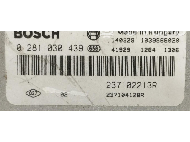 Комплект блоков управления 0281030439, 0281030439   Renault Clio III