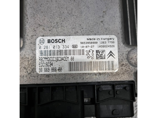Řídící jednotka 9666986680, 0281013334 Peugeot 5008 2010