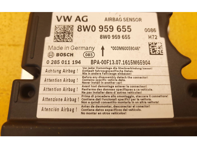 Блок подушек безопасности 8W0959655, 8W0959655   Audi A4 Allroad B9