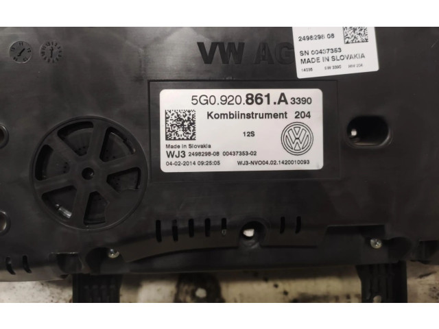 Панель приборов 5G0920861A   Volkswagen Golf VII       