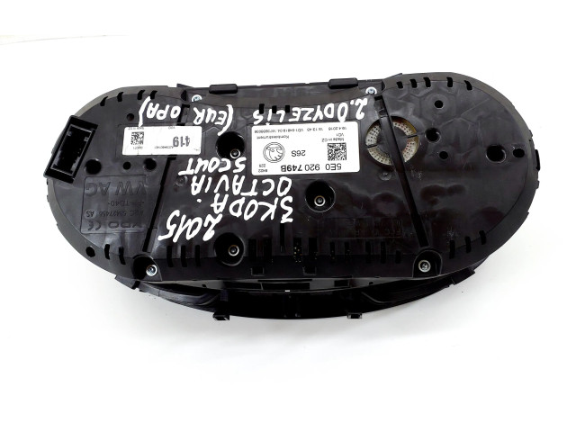 Панель приборов 5E0920749B Skoda Octavia Mk3 (5E)