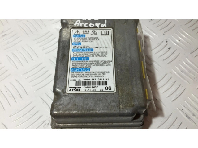 Блок подушек безопасности 77960SEFG811M1 Honda Accord