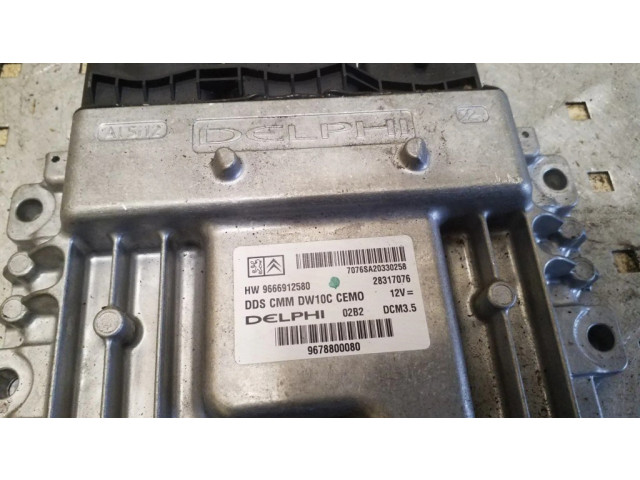 Блок управления двигателя 9666912580, 9678800080 Peugeot 3008 I