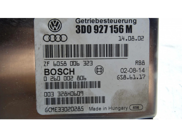 Блок управления коробкой передач 3D0927156M, 0260002806 Volkswagen Phaeton