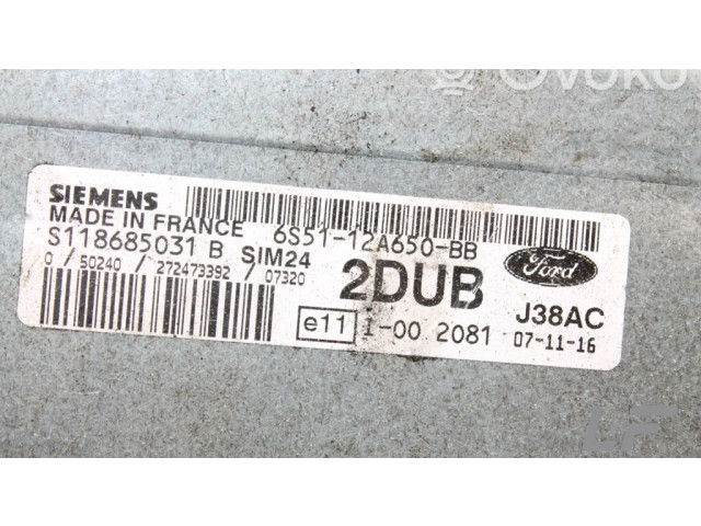 Блок управления двигателя 6S5112A650BB   Ford Ka