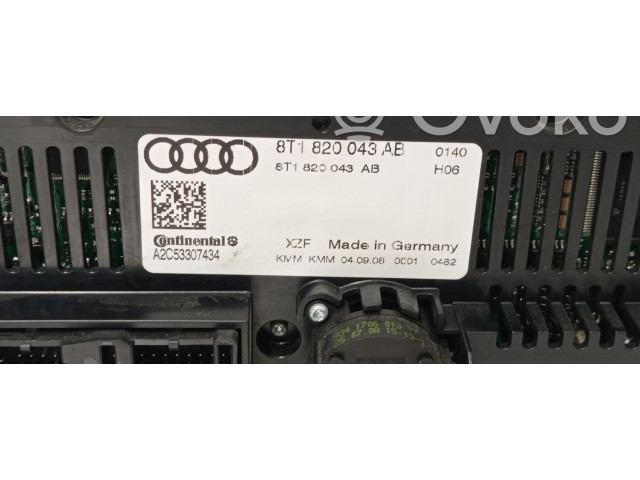 Блок управления климат-контролем 8T1820043AB Audi A5 8T 8F