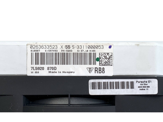 Přístrojová deska Porsche Cayenne (9PA) 2005 7L5920870D