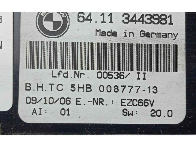 Блок управления климат-контролем 64113443981   BMW X3 E83