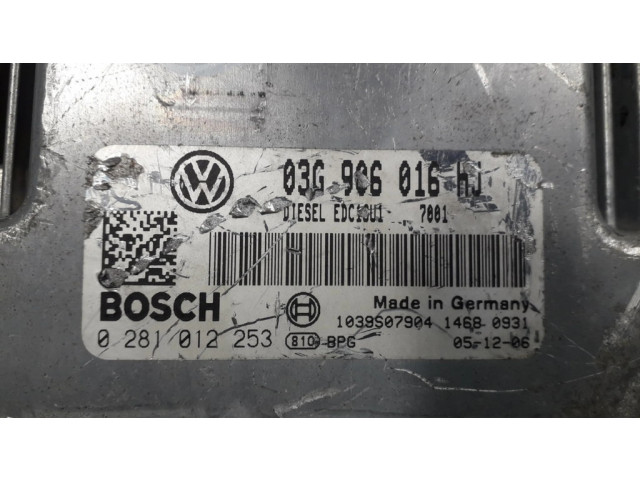 Блок управления двигателя 03G906016HJ, 0281012253 Volkswagen Golf V