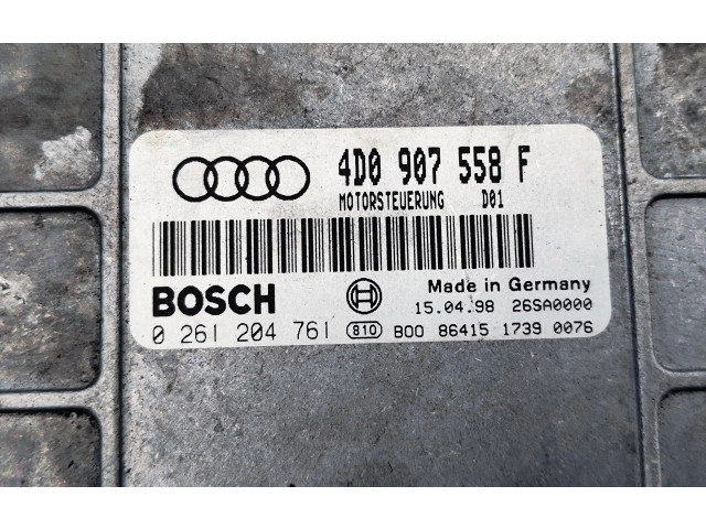 Блок управления двигателем Блок управления 4D0907558F, 0261204761 Audi A8 S8 D2 4D