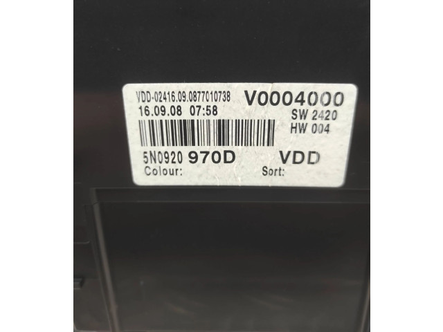 Přístrojová deska Volkswagen Tiguan 2009 5N0920970D, V0004000