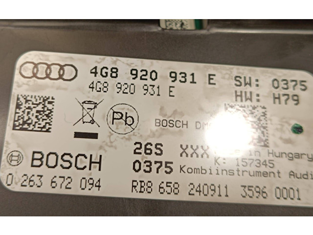 Панель приборов 4G8920931 Audi A7 S7 4G
