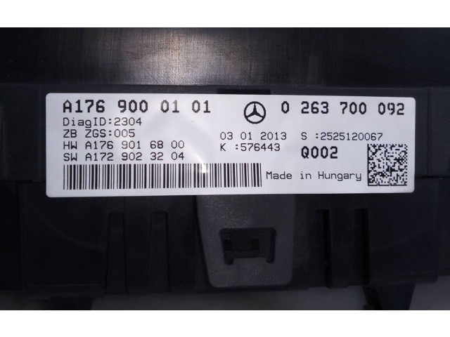 Панель приборов A1769000101, 0263700092 Mercedes-Benz A W176