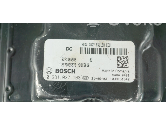 Блок управления двигателем Блок управления 0281037163   Dacia Duster II