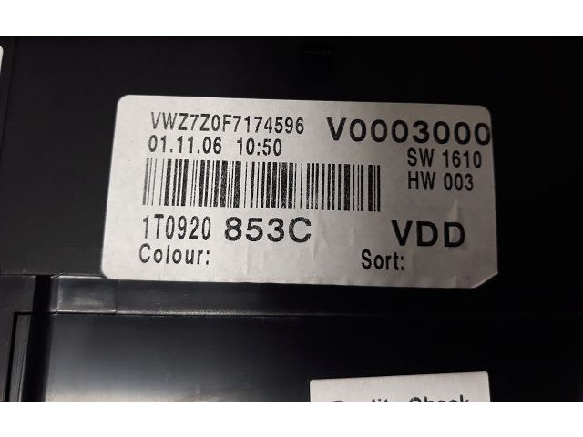 Панель приборов 1T0920853CXZ02 Volkswagen Caddy