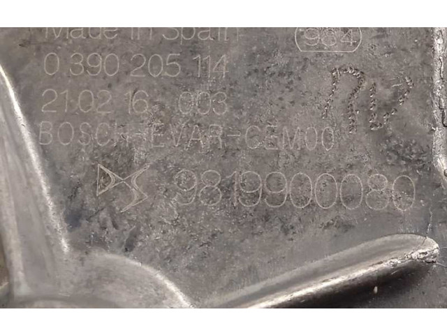 Двигатель стеклоочистителя заднего стекла 9819900080, 0390205114   Citroen C3