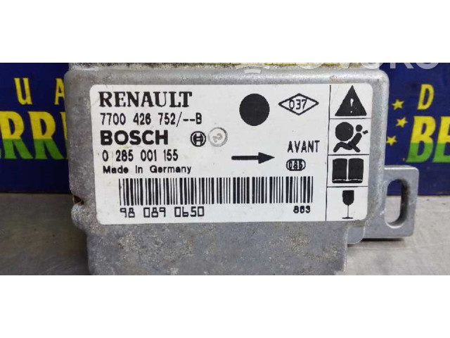 Блок управления надувных подушек 7700426752, 0285001155   Renault Clio I