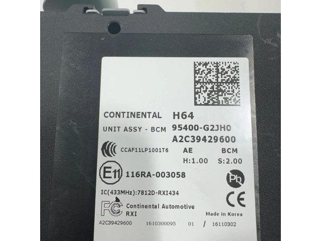 Блок комфорта 95400G2JH0, 116RA003058 Hyundai Ioniq